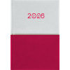 DAYLINER Naptár, tervező, A5, napi, DAYLINER Contrast, fehér-piros (NCA5FPU)
