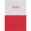 DAYLINER Naptár, tervező, A5, napi, DAYLINER "Contrast", fehér-piros