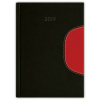 DAYLINER Naptár, tervező, B5, heti, DAYLINER "Memphis", fekete-piros