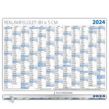 DAYLINER Plakátnaptár kék fólia csomagolás 980 x 680 mm Dayliner 2024. naptár, kalendárium