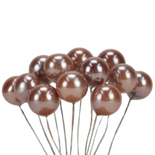 DC Drótos bogyó cappuccino 18mm | 6 darabos csomag dekorációs kellék