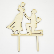 DC Esküvői tortadísz natúr 12cm x 16,5cm sütés és főzés