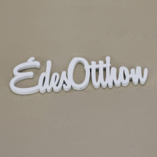 DC Fa felirat &quot;Édes Otthon&quot; 10cm x 3cm - fehér dekorációs kellék