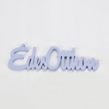 DC Fa felirat &quot;Édes Otthon&quot; 10cm x 3cm - lila dekorációs kellék