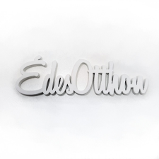 DC Fa felirat &quot;Édes Otthon&quot; 15cm x 4,5cm - fehér dekorációs kellék