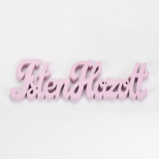 DC Fa felirat &quot;Isten hozott&quot; 10cm x 3cm - rózsaszín dekorációs kellék