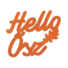 DC Fa &quot;Hello Ősz&quot; felirat 11cm x 11cm narancs dekorációs kellék