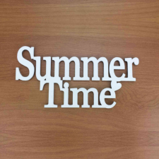 DC Fa &quot;Summer Time&quot; felirat 20cm x 10cm fehér dekorációs kellék