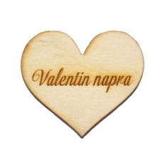 DC Fa szív "Valentin napra" 4cm dekorációs kellék