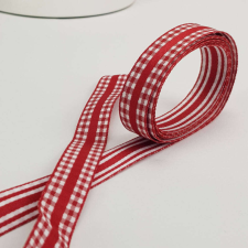 DC Kétoldalas textil szalag 1,5cm*2m piros szalag, masni