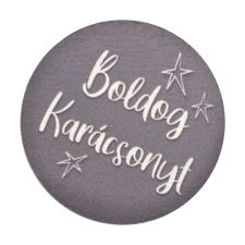 DC Nyomtatott fa tábla - Boldog Karácsonyt 5cm szürke-fehér dekorációs kellék