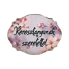 DC Nyomtatott fa tábla - Keresztanyunak szeretettel
