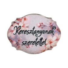 DC Nyomtatott fa tábla - Keresztanyunak szeretettel dekorációs kellék