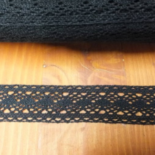 DC Pamut csipke fekete 3cm széles dekorációs kellék