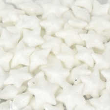 DC Polisztirol csillag 2cm csillámos fehér dekorációs kellék