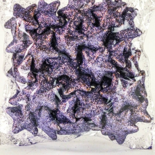 DC Polisztirol csillag 3,5cm csillámos világoslila dekorációs kellék