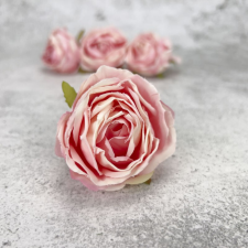 DC Rózsa fej 5,5cm - cirmos rózsaszín dekoráció