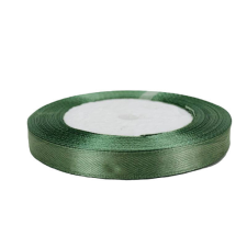 DC Szatén szalag 1cm széles mohazöld dekorációs kellék