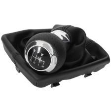 DCR Audi A5 8T 07-16 FEKETE sebességváltó gomb + KRÓMOS 6 SEBESSÉGES + FEKETE autóalkatrész