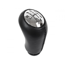 DCR Renault Megane II 2002- sebességváltó gomb 6 SEBESSÉGES FEKETE BŐR + KRÓM autóalkatrész