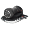 DCR VW Golf IV 97-03 sebességváltó gomb + váltószoknya PIROS varrással és előlappal KRÓM 5 SEBESSÉGES menetméret 12MM