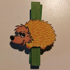 DD Mini csipeszek sünik, 4,5cm sárga dekorációs kellék