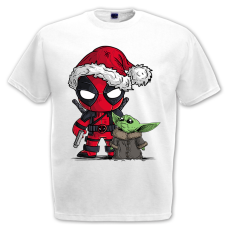  Deadpool és Baby Yoda - Karácsonyi Férfi Póló