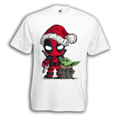  Deadpool és Baby Yoda - Karácsonyi Férfi Póló