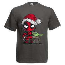  Deadpool és Baby Yoda - Karácsonyi Férfi Póló