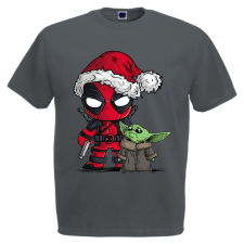  Deadpool és Baby Yoda - Karácsonyi Férfi Póló férfi póló