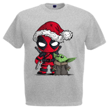  Deadpool és Baby Yoda - Karácsonyi Férfi Póló férfi póló