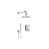 Deante Concealed shower set with mixer box - with overhead shower