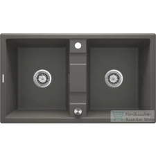 Deante ERIDAN gránit mosogató, 2 medencés, antracit metál ZQE_T203 mosogatótálca