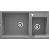 Deante ERIDAN gránit mosogató, 2 medencés, metálszürke ZQE_S20B