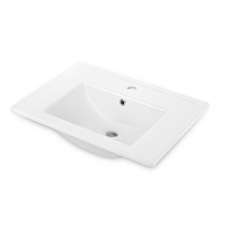 Deante FLOKS bútorra szerelhető porcelán mosdó 60x45x17,5 cm, fehér kád, zuhanykabin