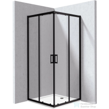 Deante FUNKIA EVO 80x90 cm-es zuhanykabin, zuhanytálcával, fekete KYCPN088P kád, zuhanykabin