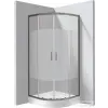 Deante FUNKIA EVO íves tolóajtós zuhanykabin zuhanytálcával 80x80 cm, intimo üveg, titanium profil KYPZDE88P