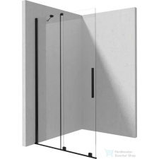 Deante PRIZMA walk-in zuhanyfal csúsztatható, 140 cm, fekete KTJ_N34R kád, zuhanykabin