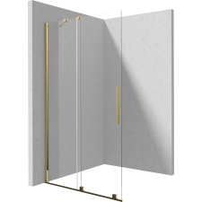 Deante Prizma zuhanykabin fal walk-in 120 cm arany fényes/átlátszó üveg KTJ_Z32R kád, zuhanykabin
