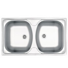  Deante Techno Mosogató, 2 medencés, 790x444mm mosogatótálca