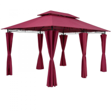 Debau Luxus pavilon kerti sátor 300x400 cm bordó rendezvénysátor kerti bútor