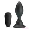 Debra Pretty Love Mr. Play Vibrating Anal Plug With Remote Control - szilikon, akkus, távirányítós, letapasztható, vízálló, vibrációs anál dildó - 10,8 cm (fekete)