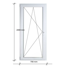 Decco 70×200 Erkélyajtó Bukó-Nyíló 2 rétegű üvegezéssel nyílászáró