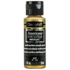 DecoArt Akrilfesték - metál 59ml - Gold - DecoArt Americana® Multi-Surface Satin Metallic (1 db) akrilfesték