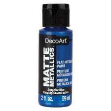 DecoArt Matt metál festék 59ml, Sapphire Blue / DecoArt Matte Metallics (1 db) akrilfesték