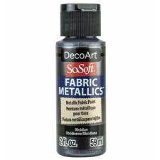 DecoArt Metál Textilfesték 59 ml Obsidian SoSoft Fabric Metallics (1 db) textilfesték