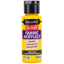 DecoArt Textilfesték 59 ml Bright Yellow SoSoft Fabric Acrylics (1 db) textilfesték