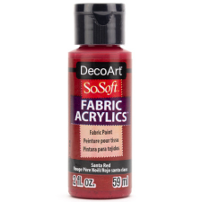 DecoArt Textilfesték 59 ml Santa Red SoSoft Fabric Acrylics (1 db) textilfesték