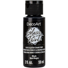 DecoArt Üvegfesték 59 ml Black Fekete DecoArt Glass Paint (1 db) üvegfesték