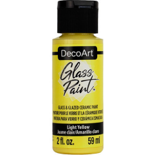 DecoArt Üvegfesték 59 ml Light Yellow Világossárga DecoArt Glass Paint (1 db) üvegfesték